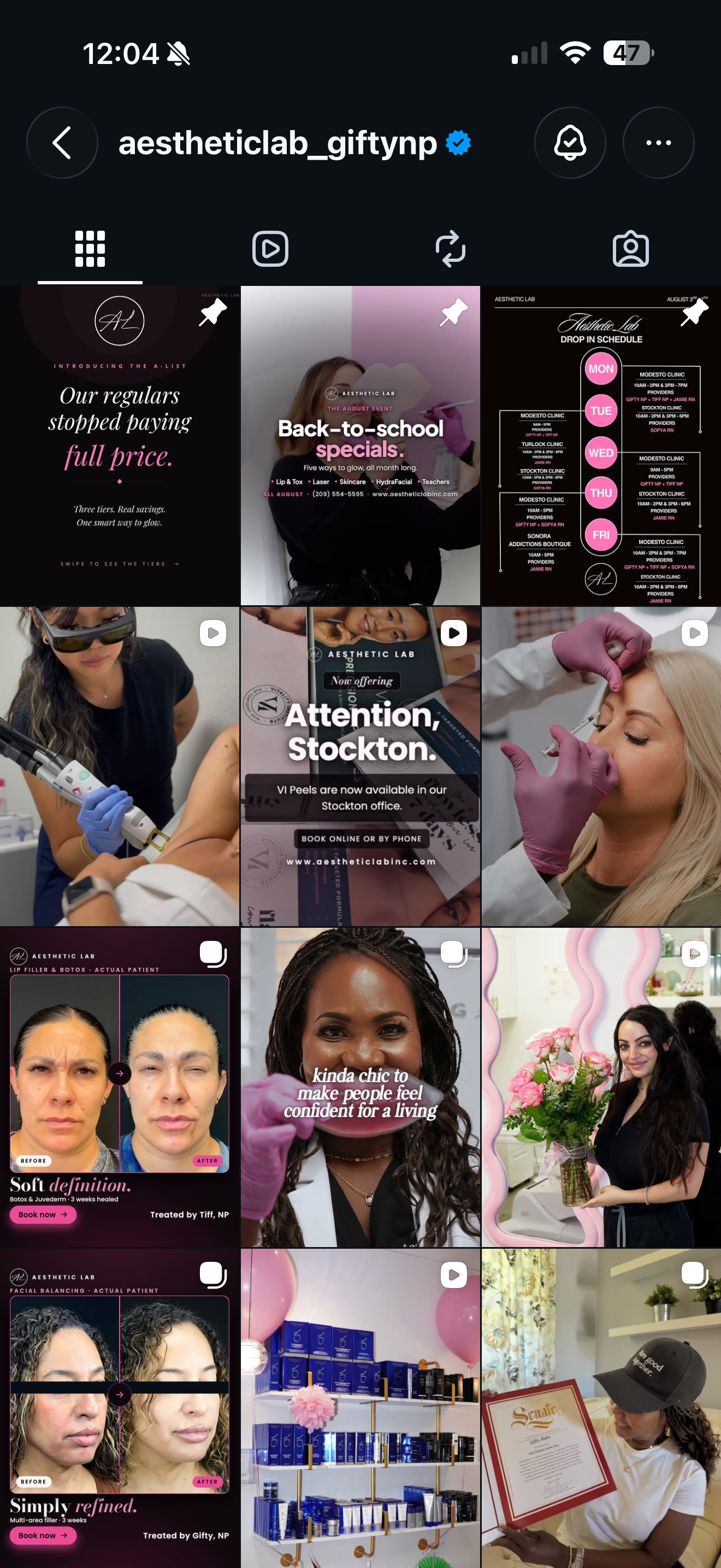 @aestheticlab_giftynp Instagram grid