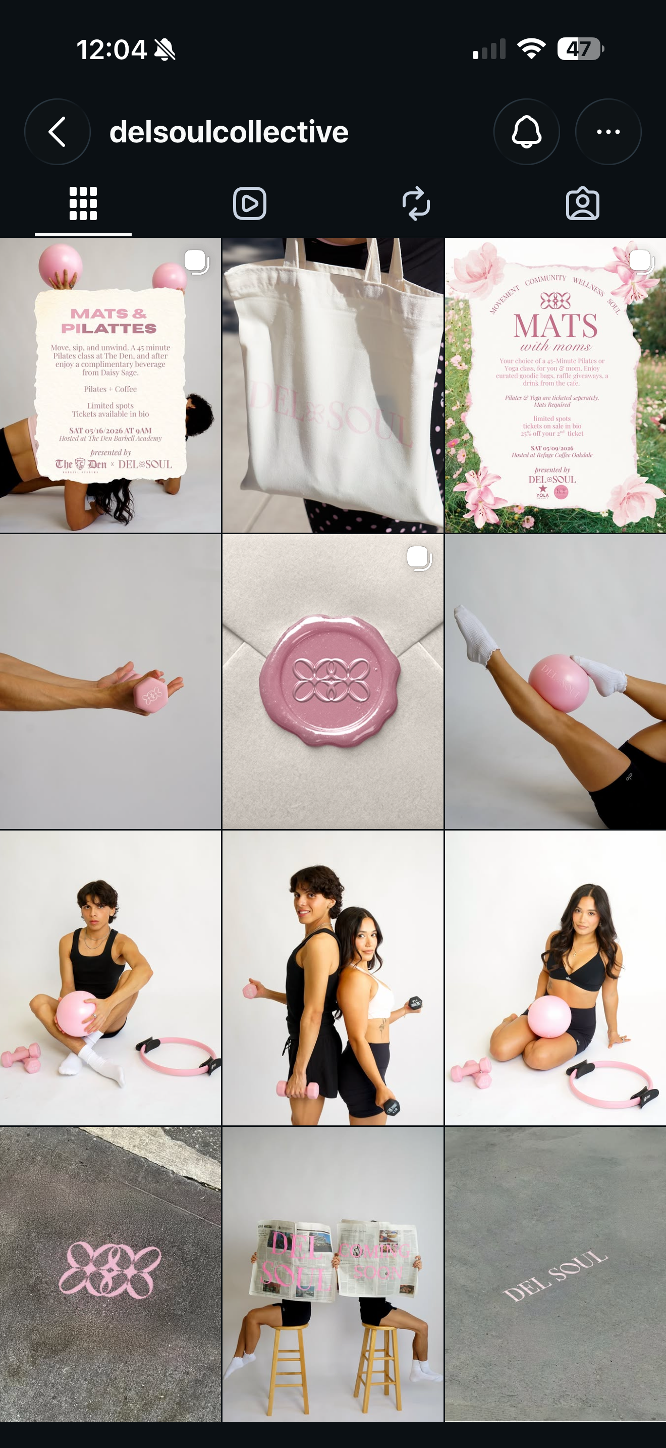 @delsoulcollective Instagram grid